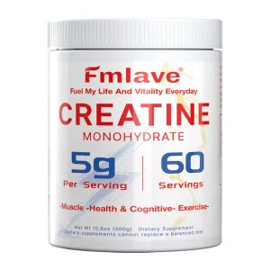 Creatine Monohydrate Powder 300g - 60 Servings, 5000mg Per Serving (5g) - for Muscle Growth & Recovery