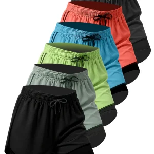 6pcs set of Fitness Shorts for Men, Breathable & Sweat Absorbing