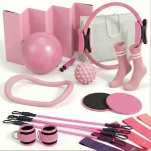 18PCS Ultimate Home Pilates with Magic Pilates Ring, Ball and Yoga Mat