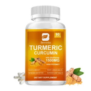 Pepper Turmeric Capsules High-Quality Joint Support Supplements Non GMO Gluten Free with Black Pepper