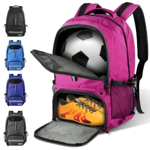 Soccer Backpack Sports Bag with Ball Holder and Shoe Compartment