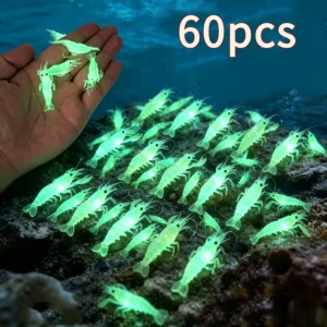 60‑Piece Luminous Shrimp Lure Set